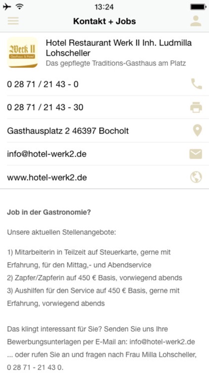 Hotel Restaurant Werk II screenshot-3