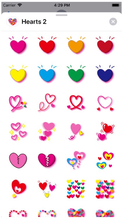 Hearts 2 Stickers