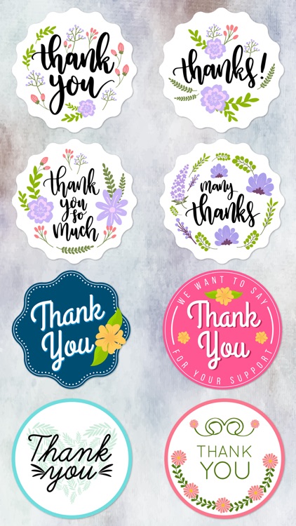 Thank You Labels Set in Minimal & Vintage Style
