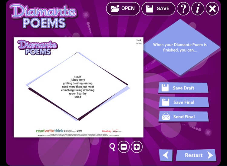 Diamante Poem screenshot-3