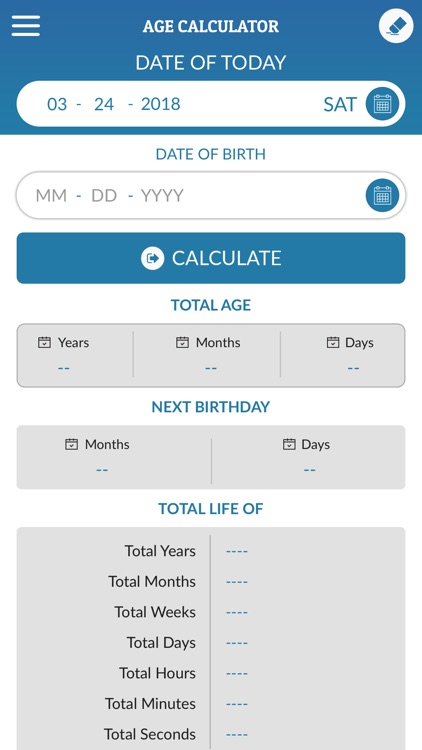 Age Calculator -Calculate Date