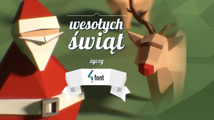 4font karta świąteczna 2017