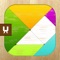 The game has a number of templates with pictures, based on a grid, and a bank of figures which are used to complete the tangram picture