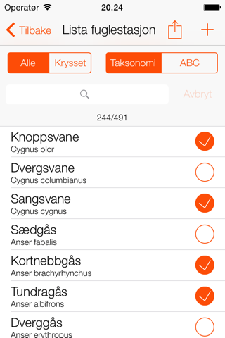 Krysslista screenshot 2