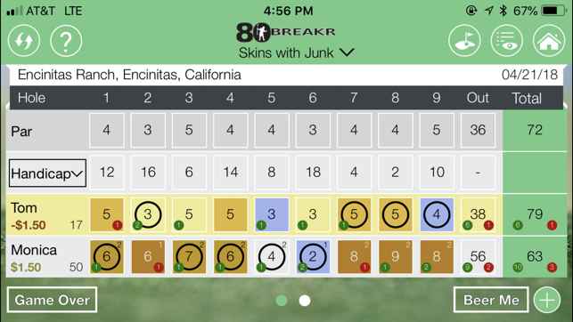 80BREAKR Golf Scorecard & GPS(圖3)-速報App