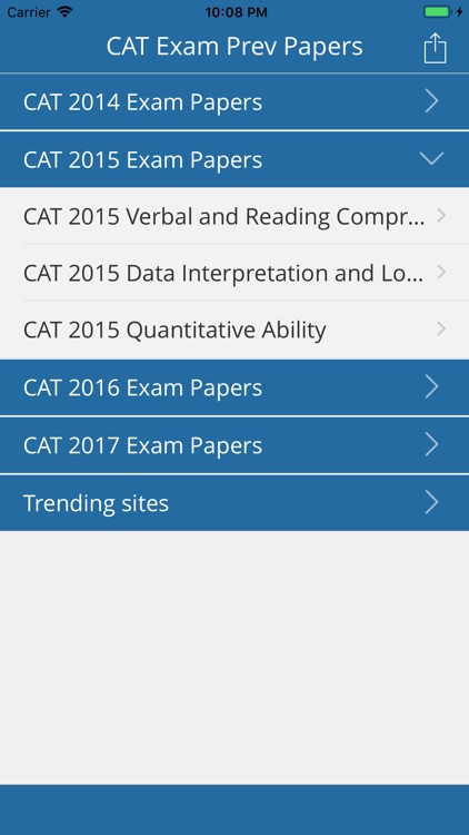 CAT Exam Prev Papers