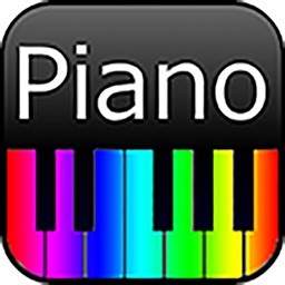 彩虹色的钢琴键盘