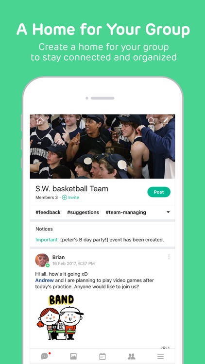 BAND - Organize your groups