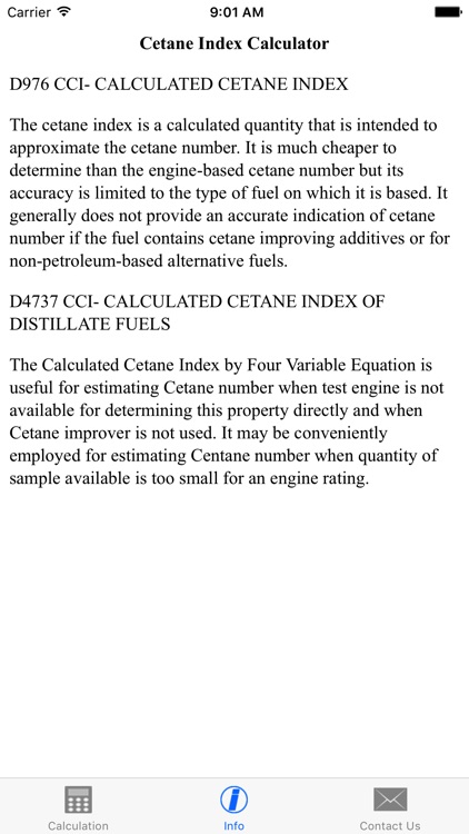 Cetane Index Calculator screenshot-3