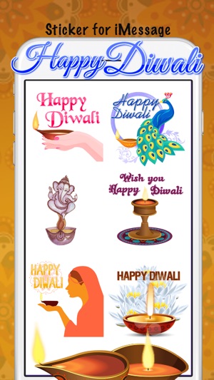 Elegant Diwali Wishes Sticker