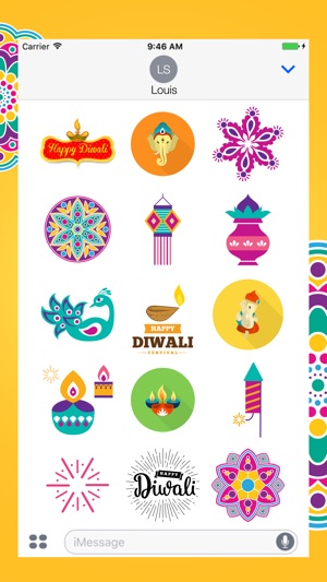 Diwali Stickers Pack For iMessage(圖1)-速報App