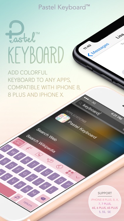 Pastel Keyboard Themes Color