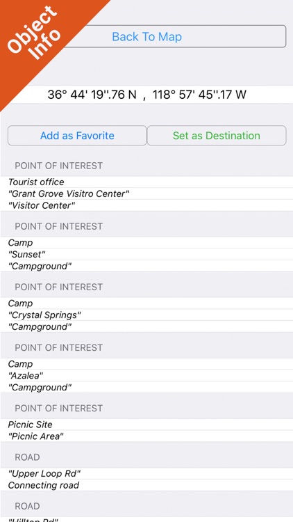 Sequoia - Kings National Park gps and outdoor map