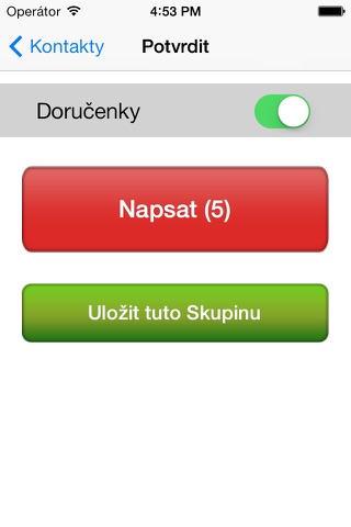 Skupinové SMS s Doručenkou screenshot 3