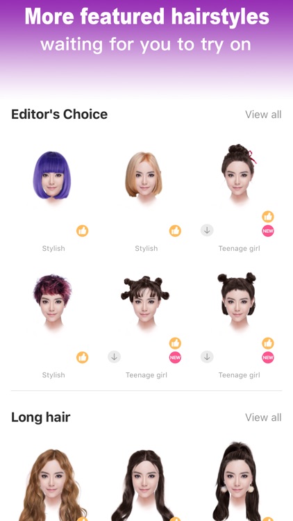 i Hairstyle-hair color changer screenshot-4