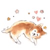 Watercolor Shiba Inu Dog - Shibamoji Sticker