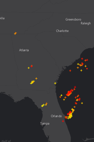 US Lightning Strikes Map - náhled