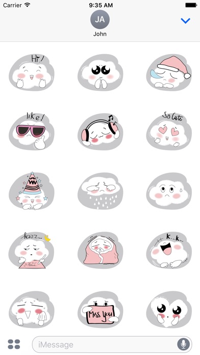 Lovely Cloud Stickers screenshot 2