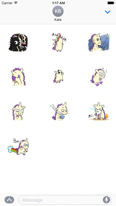 Noisy and Cute Unicorn Sticker screenshot 3