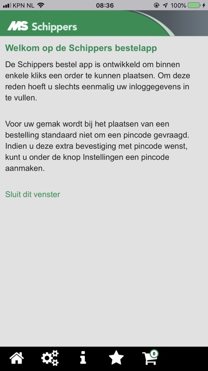 MS Schippers - Order App