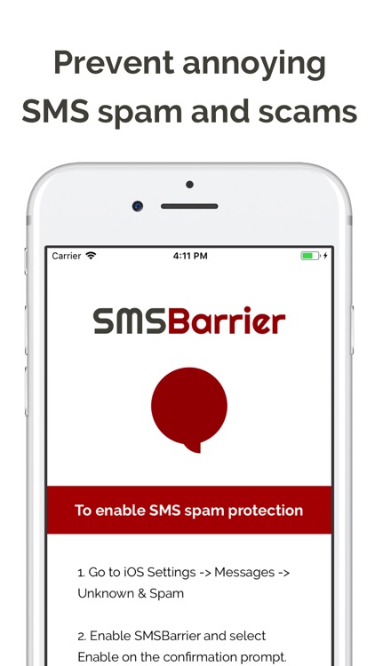 SMSBarrier SMS Spam Blocker