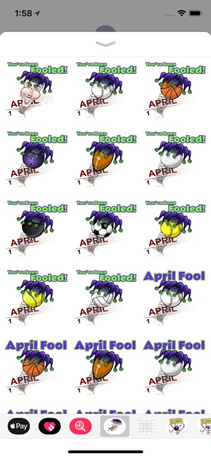 April Fool Sports Stickers