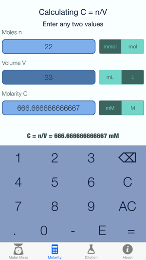 Molar Mass Molarity Calc(圖3)-速報App