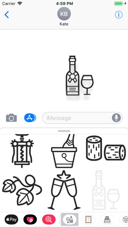 Minimal Wine Stickers screenshot-3