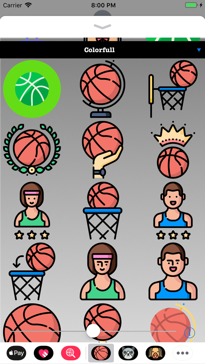HD Basketball Stickers