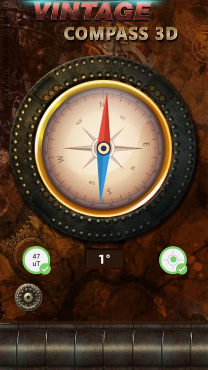 Vintage Compass 3D True North