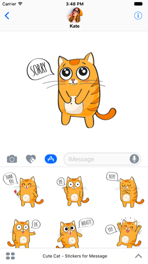 Cute Cat - Stickers for Message(圖2)-速報App