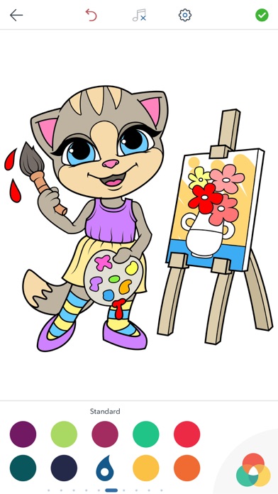 Emma the Cat Coloring Pages screenshot 2