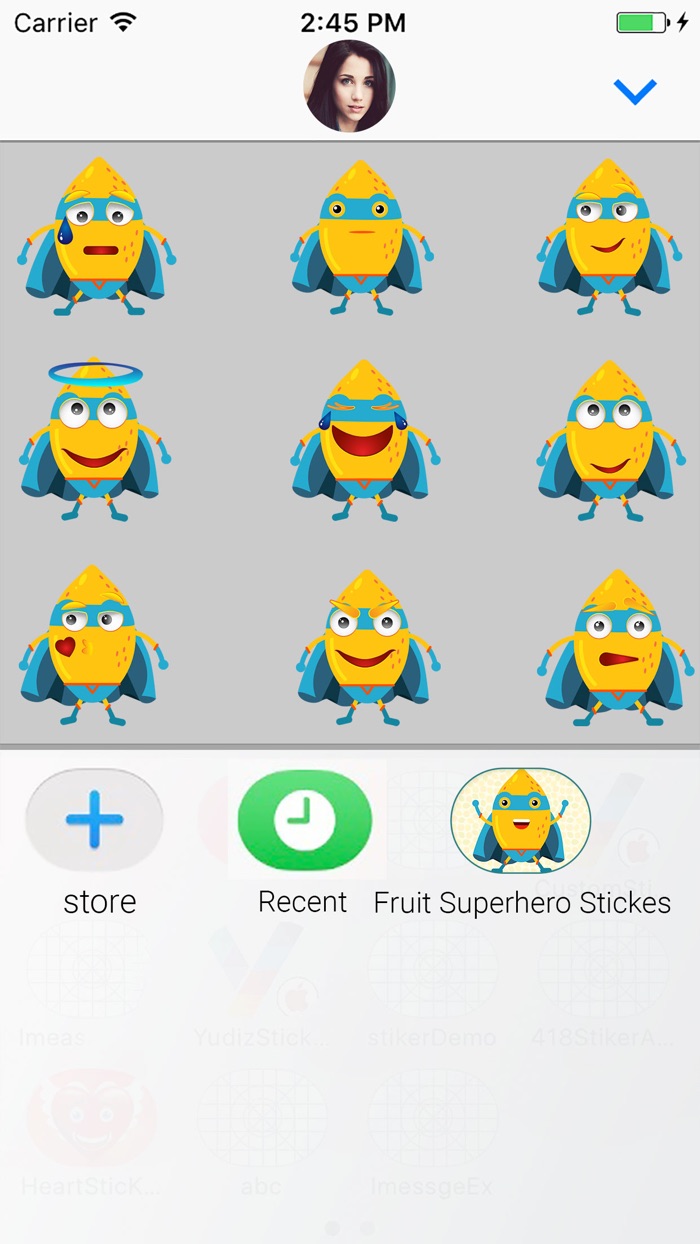 Fruit Superhero  3D Stickers