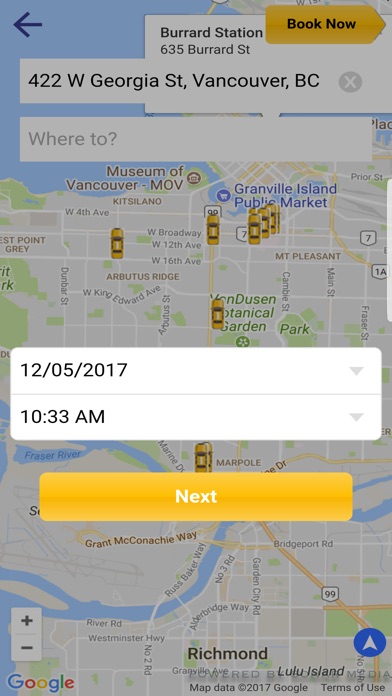 Yellow Cab Taxi Vancouver screenshot 3