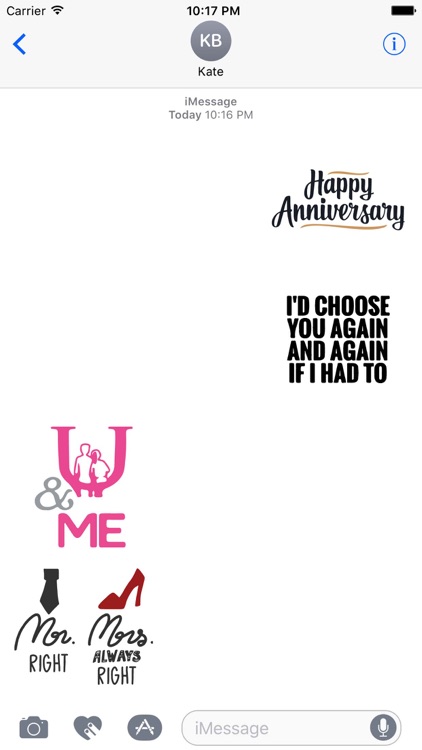 Happy Anniversary Quotes Sticker Pack