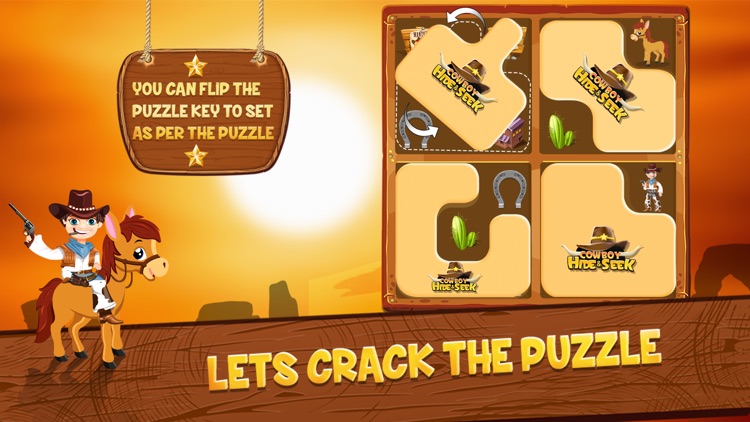 CowBoy Hide & Seek Puzzle screenshot-3