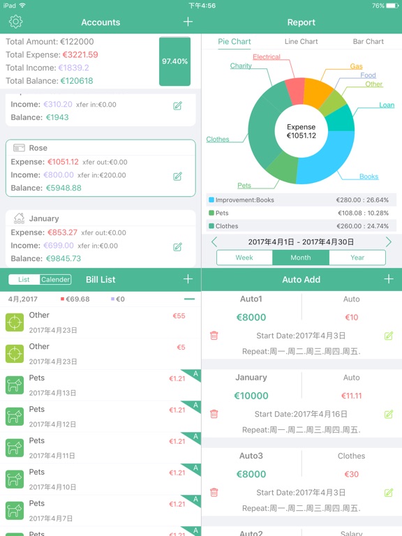 bill list capital flows app price drops