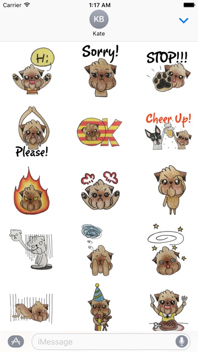 Brussels Griffon Dog Sticker screenshot 2