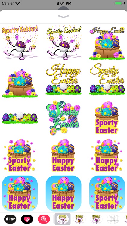 Easter Golf Stickers