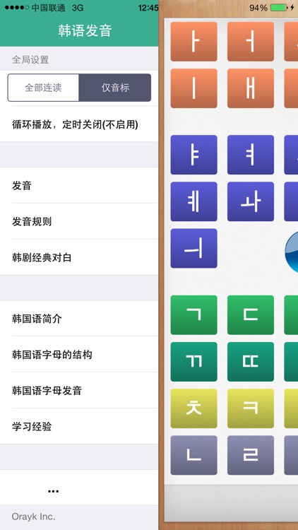 Korean Phonetic Symbols Study