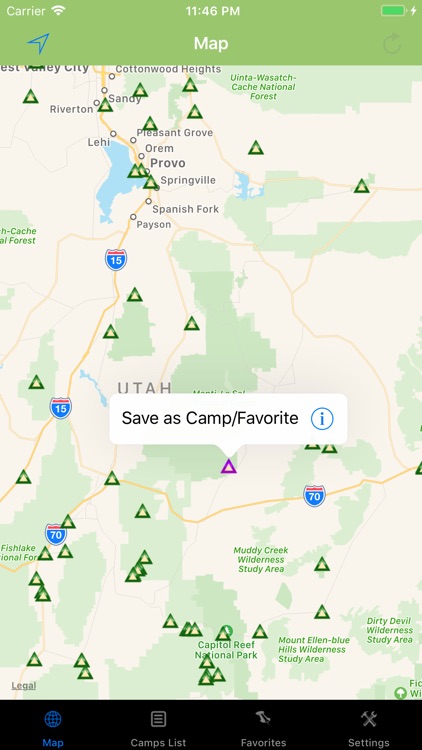 Utah – Camping & RV spots screenshot-4