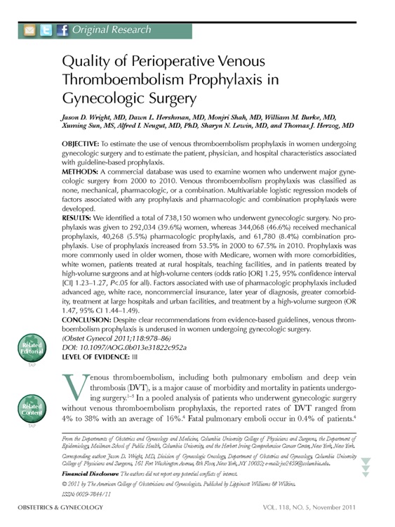 Obstetrics & Gynecology - The Green Journal