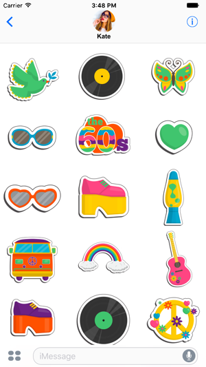 Vintage hippie stickers for message(圖3)-速報App