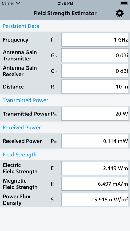 Field Strength Estimator