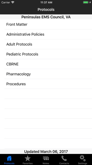 PEMS Patient Care Protocols screenshot 2