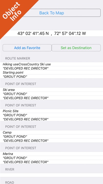 Green Mountain NF gps and outdoor map with Guide