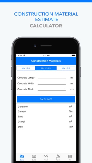 Construction Material Estimate