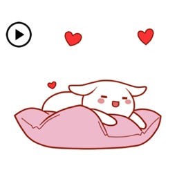 Animated Lovely Bunny Sticker