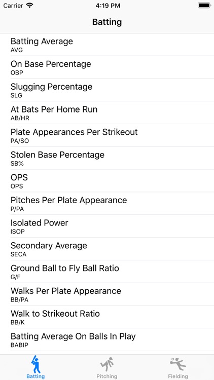 Baseball Statistics Calculator