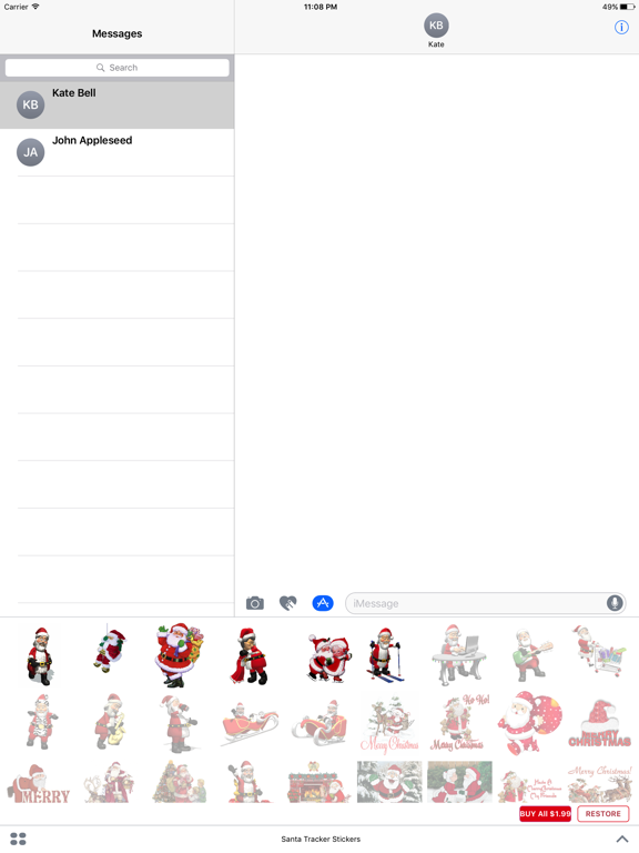 Santa Tracker Stickersのおすすめ画像1